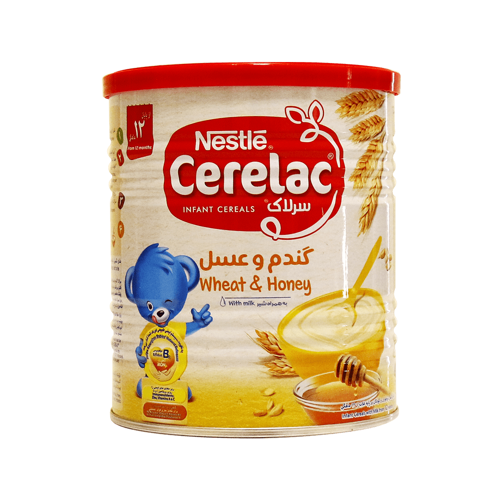 سرلاک گندم و عسل به همراه شیر نستله ۴۰۰ گرم CERELAC WHEAT AND HONEY WITH MILK NESTLE