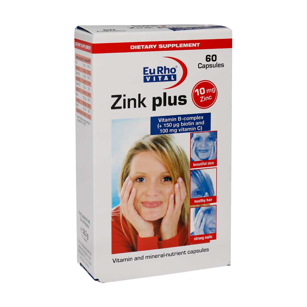زینک پلاس 10 میلی گرم یوروویتال ZINC PLUS 10MG EURHO VITAL