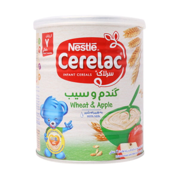 سرلاک گندم و سیب به همراه شیر ۴۰۰ گرم نستله CERELAC WHEAT AND APPLE WITH MILK