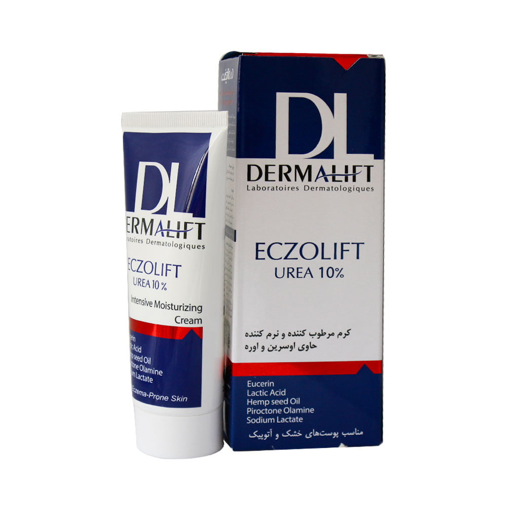 کرم مرطوب کننده و نرم کننده حاوی اوسرین و اوره 10 درصد درمالیفت ECZOLIFT UREA 10 درصد INTENSIVE MOISTURIZING CREAM DERMALIFT