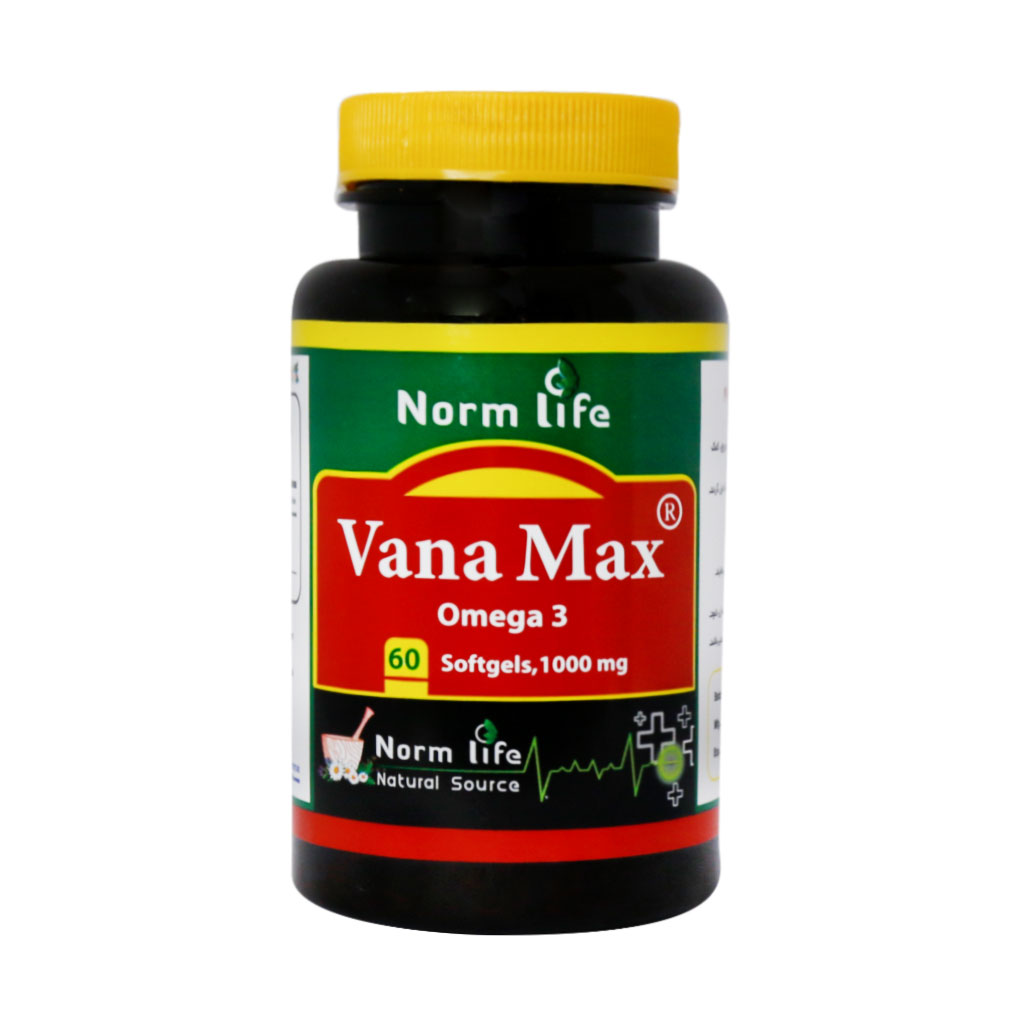 کپسول امگا 3 1000 میلی گرم وانامکس OMEGA 3 1000 MG NORM LIFE