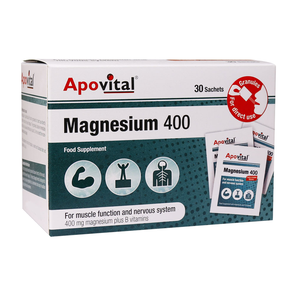 ساشه منیزیم ۴۰۰ آپوویتال MAGNESIUM ۴۰۰ MG APOVITAL
