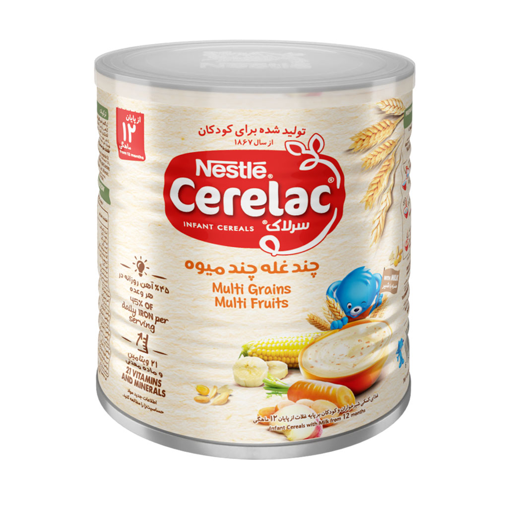 سرلاک چند میوه و چند غله 400 گرم نستله CERELAC MULTI GRAINS MULTI FRUITS NESTLE