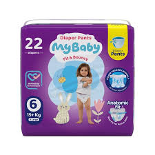 مای بی بی 6 22 عددی شورتی  6 MY BABY DIAPER PANTS