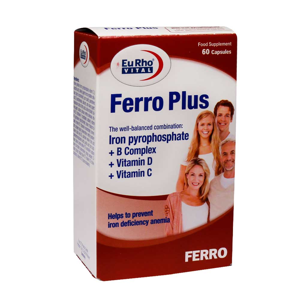 کپسول فرو پلاس یوروویتال FERRO PLUS EURHO VITAL