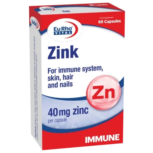 کپسول زینک 40 میلی گرم ZINK 40MG EURHO VITAL