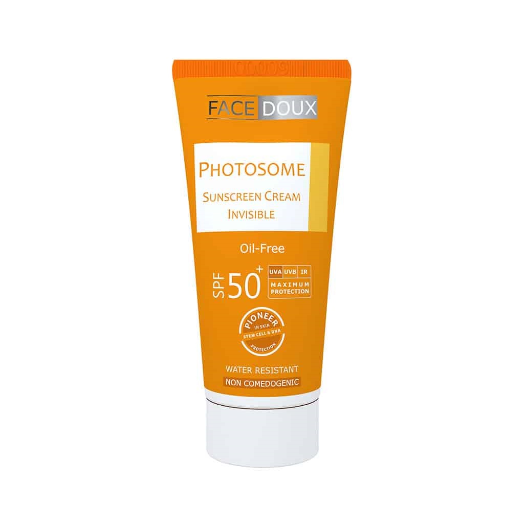 کرم ضد آفتاب فوتزوم SPF+50 فیس دوکس PHOTOSOME SUNSCREEN CREAM INVISIBLE SPF +50 FACEDOUX