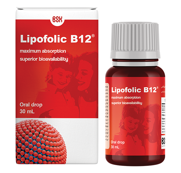 قطره خوراکی لیپوفولیک ب12 بی اس کی LIPOFOLIC B12 BSK